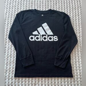 Adidas Black Long Sleeve Kids Tee